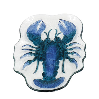 Glass Lobster Serving Plate | Nautical Seafood Platter for Summer Dining - 26cm