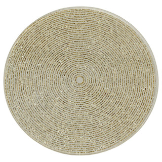 Gold Glitter Candle Coaster, 10cm Glass Candle Plate for Pillar Candles