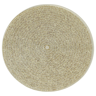 Gold Glitter Candle Coaster, 10cm Glass Candle Plate for Pillar Candles