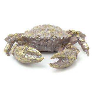 Gold Resin Crab Ornament | Nautical Figurine for Coastal Home Decor, 14x13cm