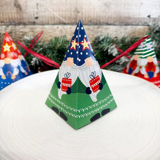 Gonk Pyramid Christmas Crackers | Set of 6 Novelty Family Crackers & Trivia Game