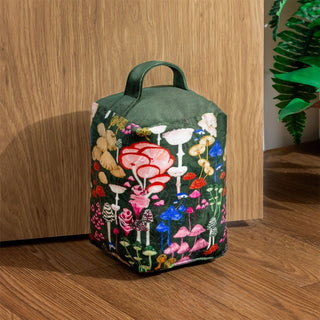Green Amanita Doorstop | Mushroom Fungi Toadstool Door Stop With Handle - 18cm