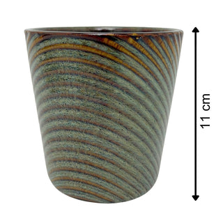 Green Ceramic Plant Pot 11cm Reactive Glaze Indoor Succulent Planter Flower Pot
