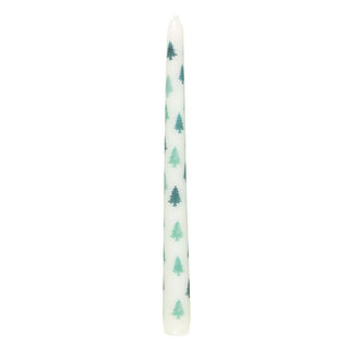 Green Fir Tree Candle Holder with Taper Candle | Festive Christmas Centrepiece
