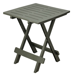 Green Plastic Folding Garden Side Table | Outdoor Foldable Table for Camping