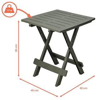 Green Plastic Folding Garden Side Table | Outdoor Foldable Table for Camping