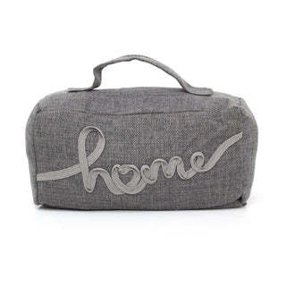 Grey Fabric Door Stop Decorative Indoor Rectangle Weighted Doorstop With Handle