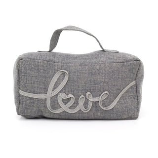 Grey Fabric Door Stop Decorative Indoor Rectangle Weighted Doorstop With Handle