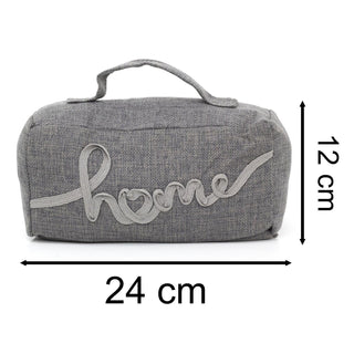 Grey Fabric Door Stop Decorative Indoor Rectangle Weighted Doorstop With Handle
