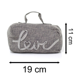 Grey Fabric Door Stop Decorative Indoor Rectangle Weighted Doorstop With Handle