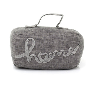 Grey Fabric Door Stop Decorative Indoor Rectangle Weighted Doorstop With Handle