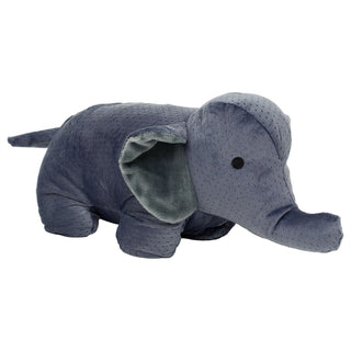 Grey Fabric Elephant Door Stop, 31cm Safari Animal Door Stopper