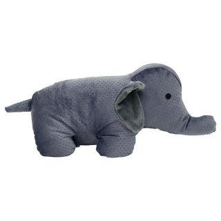 Grey Fabric Elephant Door Stop, 31cm Safari Animal Door Stopper