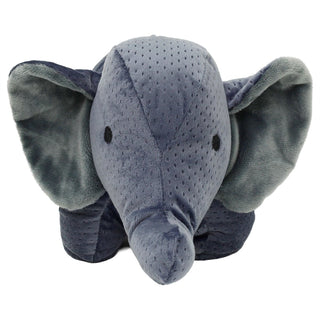 Grey Fabric Elephant Door Stop, 31cm Safari Animal Door Stopper
