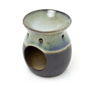 Grey Ombre Glaze Tea Light Essential Oil Burner | Ceramic Wax Melt Burner
