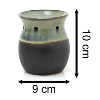 Grey Ombre Glaze Tea Light Essential Oil Burner | Ceramic Wax Melt Burner