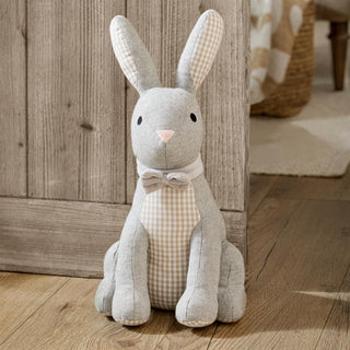 Harvey Rabbit Door Stop, 1.4kg Fabric Hare Doorstop, 28cm Animal Door Stopper