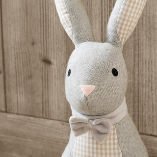 Harvey Rabbit Door Stop, 1.4kg Fabric Hare Doorstop, 28cm Animal Door Stopper