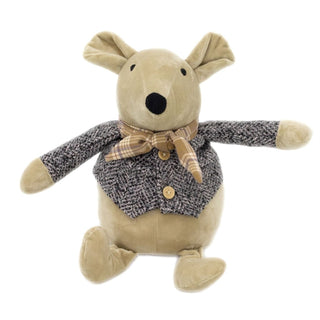 Henry Mouse Doorstop | Decorative Dormouse - Shaped Fabric Door Stop 1.5kg - 24cm