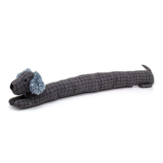 Herringbone Dachshund Draught Excluder | Fabric Sausage Dog Draft Excluder 88cm