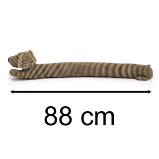 Herringbone Dachshund Draught Excluder | Fabric Sausage Dog Draft Excluder 88cm