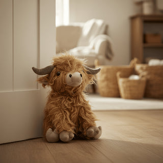 Highland Cow Doorstop | Ewan Highland Cow Door Stop Fabric Animal Door Stopper