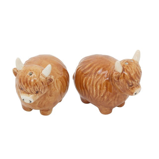 Highland Cow Salt and Pepper Pots, 3D Ceramic Animal Salt & Pepper Shakers
