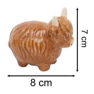 Highland Cow Salt and Pepper Pots, 3D Ceramic Animal Salt & Pepper Shakers