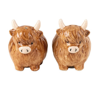 Highland Cow Salt and Pepper Pots, 3D Ceramic Animal Salt & Pepper Shakers