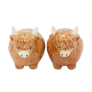 Highland Cow Salt and Pepper Pots, 3D Ceramic Animal Salt & Pepper Shakers