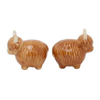 Highland Cow Salt and Pepper Pots, 3D Ceramic Animal Salt & Pepper Shakers