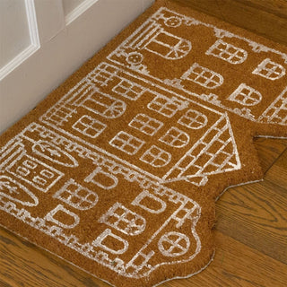 House Shaped Doormat | Welcome Door Mat Non - slip PVC Coir Doormat - 70x50cm