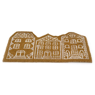 House Shaped Doormat | Welcome Door Mat Non - slip PVC Coir Doormat - 70x50cm