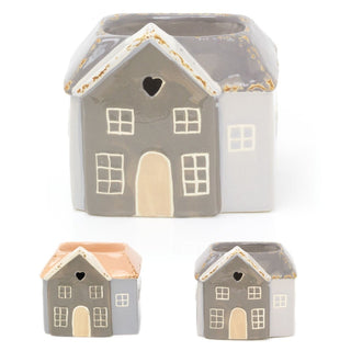 House Shaped Essential Oil Diffuser Fragrance Oil Burner | Ceramic Wax Melt Burner Tealight Candle Holder | Aroma Lamp Candle Diffuser - Colour Varies One Supplied