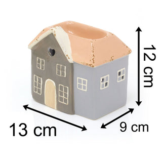 House Shaped Essential Oil Diffuser Fragrance Oil Burner | Ceramic Wax Melt Burner Tealight Candle Holder | Aroma Lamp Candle Diffuser - Colour Varies One Supplied