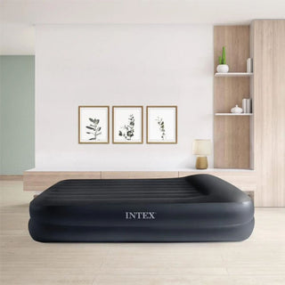 Intex Airbed With Built - In Pump | Dura - Beam Plus Pillow Rest Air Bed - 203x152cm