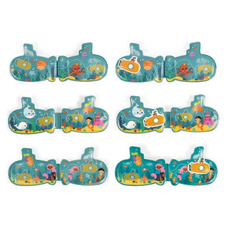 Janod My Submarine Bath Book | Floating Submarine Bathtime Story Water Toy 12m+