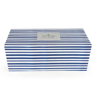 Jeff Banks Set of 2 Candles | Blue and White Striped Nautical Candle Gift Set