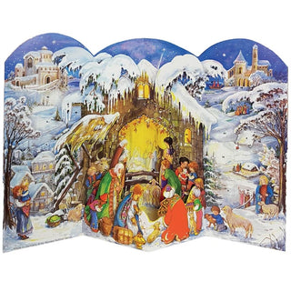 Jesus is Born Pop-Up Nativity Advent Calendar, Freestanding 3D Scene