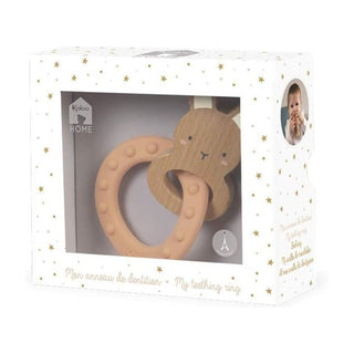 Kaloo Bunny Rabbit Silicone Teething Ring | Gentle Gum Soother Chew Toy for Baby