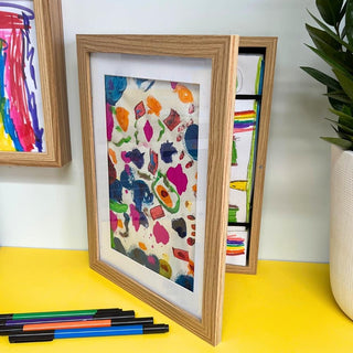 Kids Artwork Display Frame | Front Opening A4 Childrens Wall Art Storage Frame