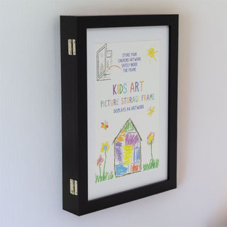Kids Black A4 Artwork Display Frame | A4 Children's Picture Storage Frame