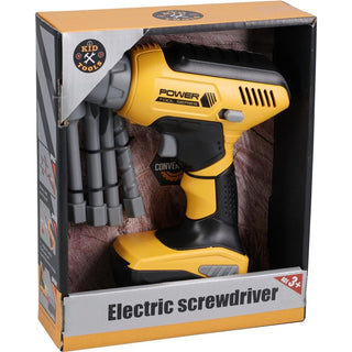 Kids Toy Screwdriver Set with Light | Kids Battery - Powered Drill 4 Attachments