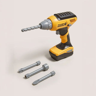 Kids Toy Screwdriver Set with Light | Kids Battery - Powered Drill 4 Attachments