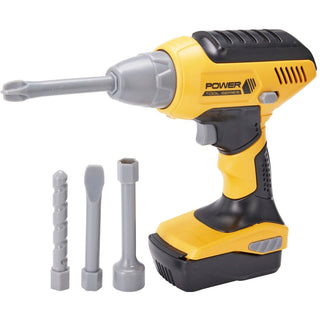 Kids Toy Screwdriver Set with Light | Kids Battery - Powered Drill 4 Attachments