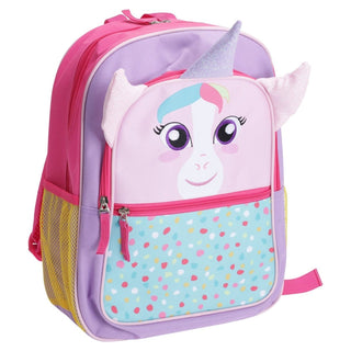 Kids Unicorn Backpack | Girls Pink School Bag with Multiple Compartments - 12L