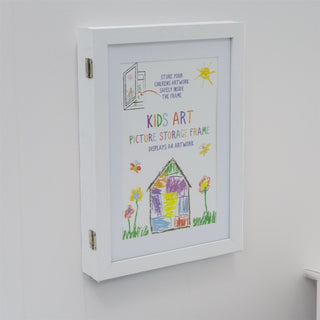 Kids White A4 Artwork Display Frame | A4 Children's Picture Storage Frame