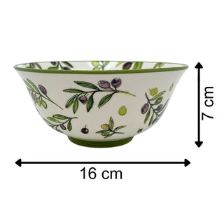 Large Olive Grove Fine China Serving Bowl, 16x7cm Ceramic Soup Cereal Bowl