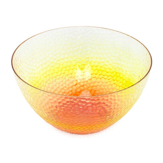 Large Orange Ombre Salad Bowl | Plastic Serving Bowl for Outdoor Dining 25x13cm
