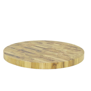 Large Teak Chopping Board | 35cm Round Wooden Teak End Grain Cutting Board